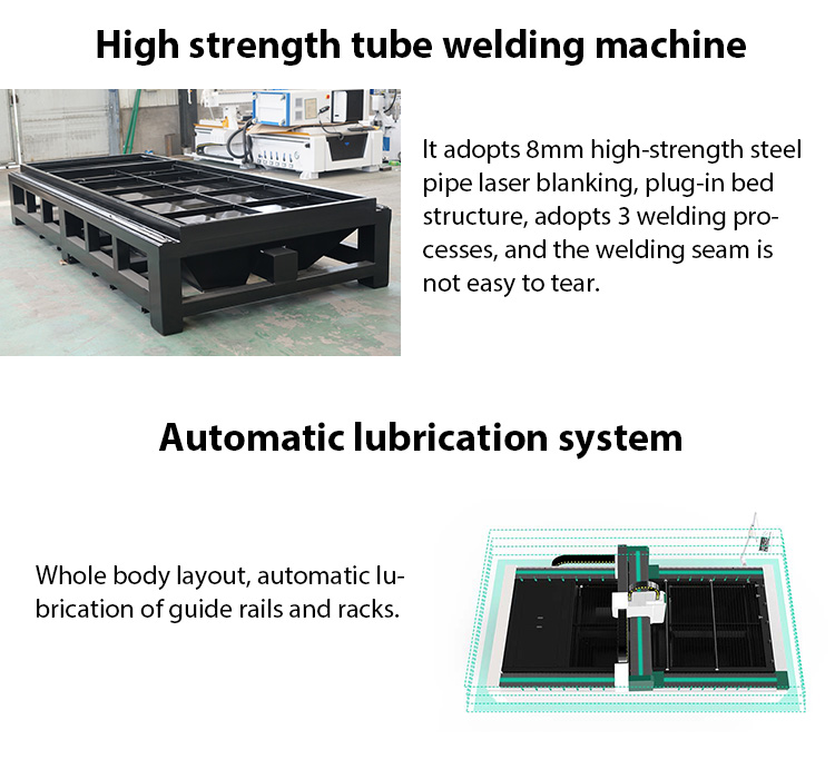 CNC stroj na rezanie plechov a rúrok s dvojitým použitím na rezanie rúr laserom na kov