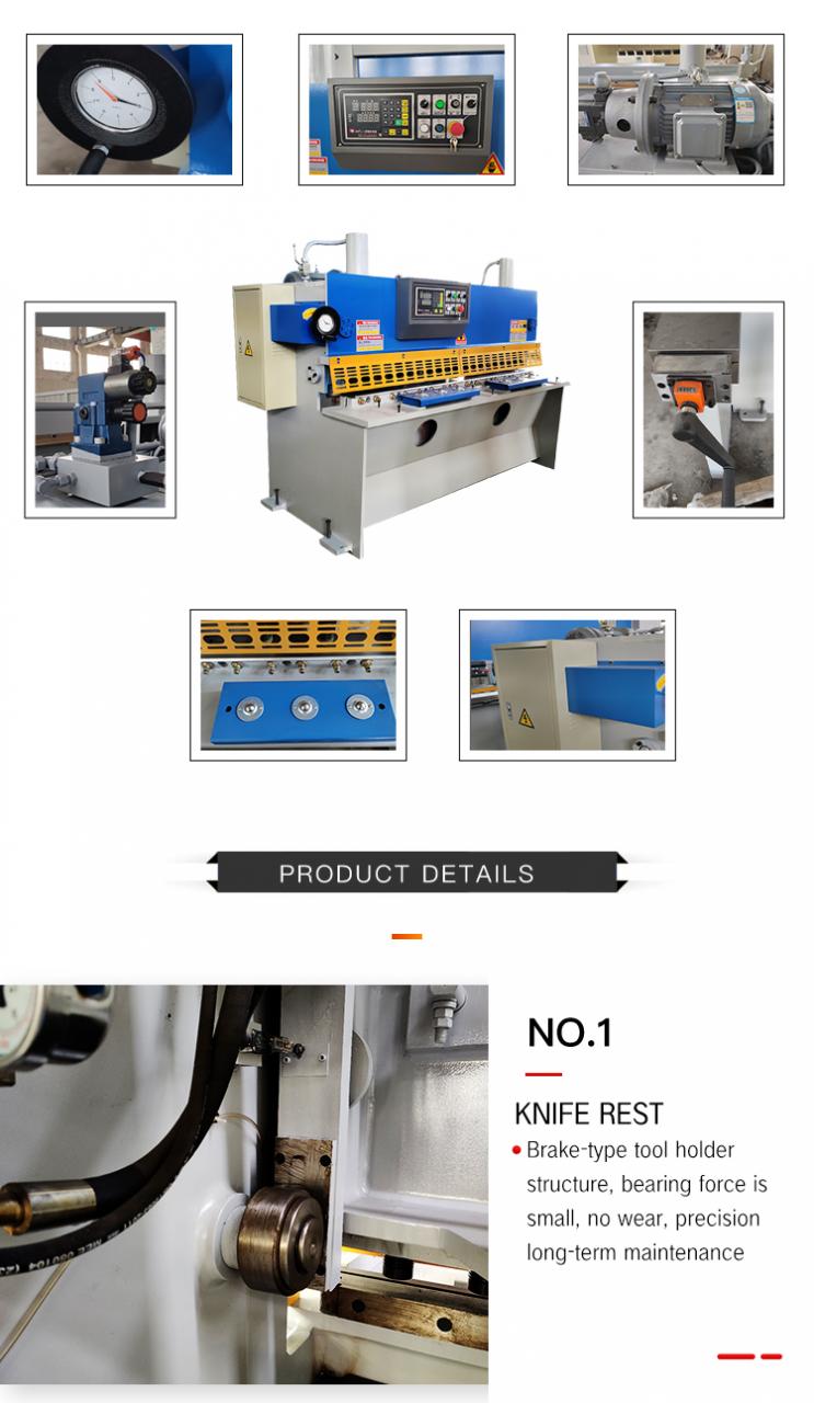 Stroj na rezanie nožov Gilotínový hydraulický stroj na strihanie kovov Qc11Y/K